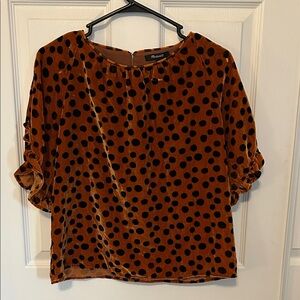 MADEWELL Memento Ruffle-Sleeve Top in Leopard Dot Women's Medium